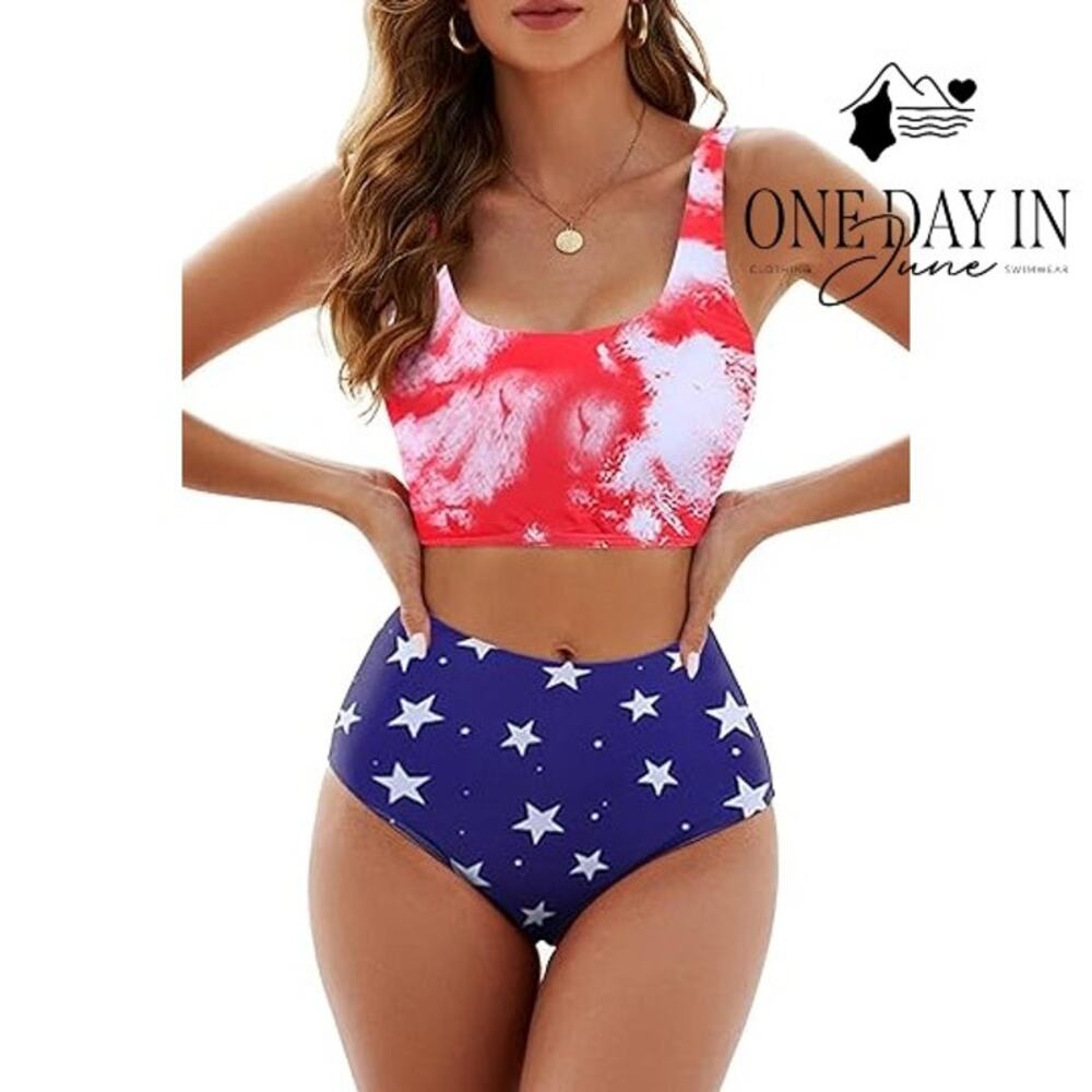 Adisputent Crop Bikini Swimsuit Size M